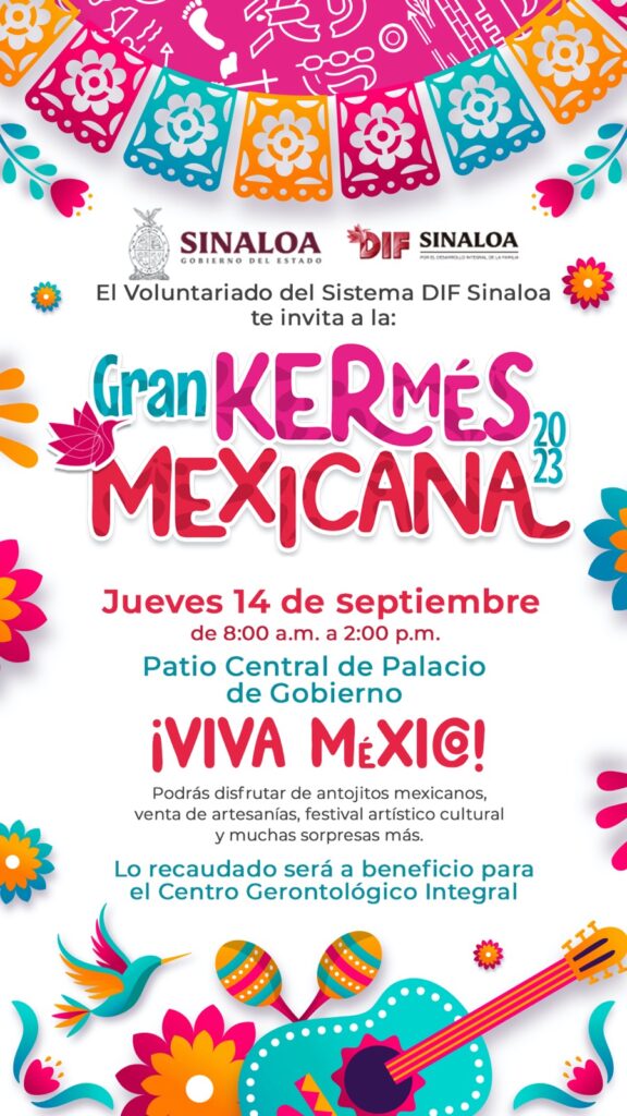 Invitación a la  Gran kermés mexicana.