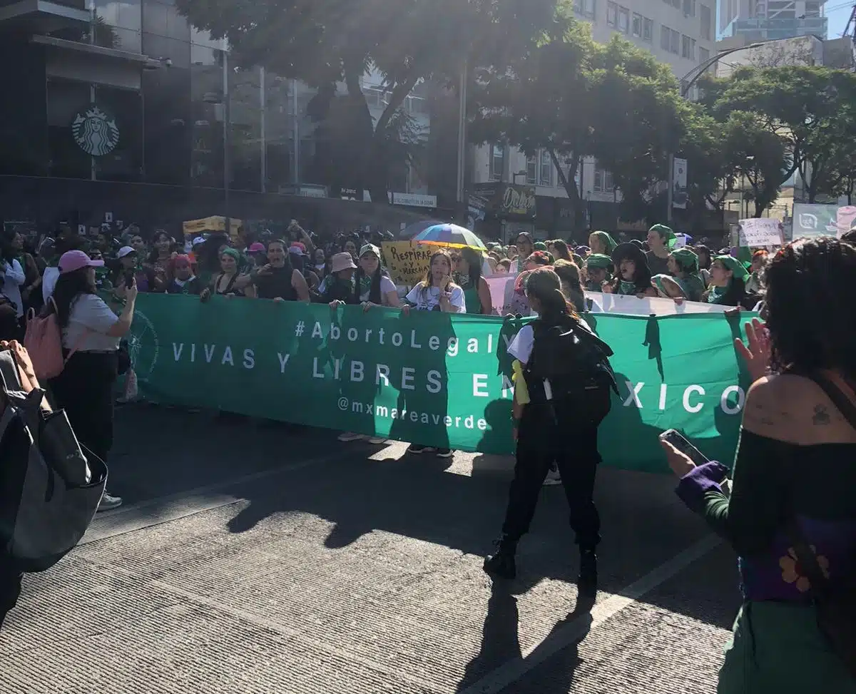 Marcha a favor del aborto en CDMX