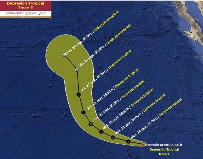 Mapa de ciclón