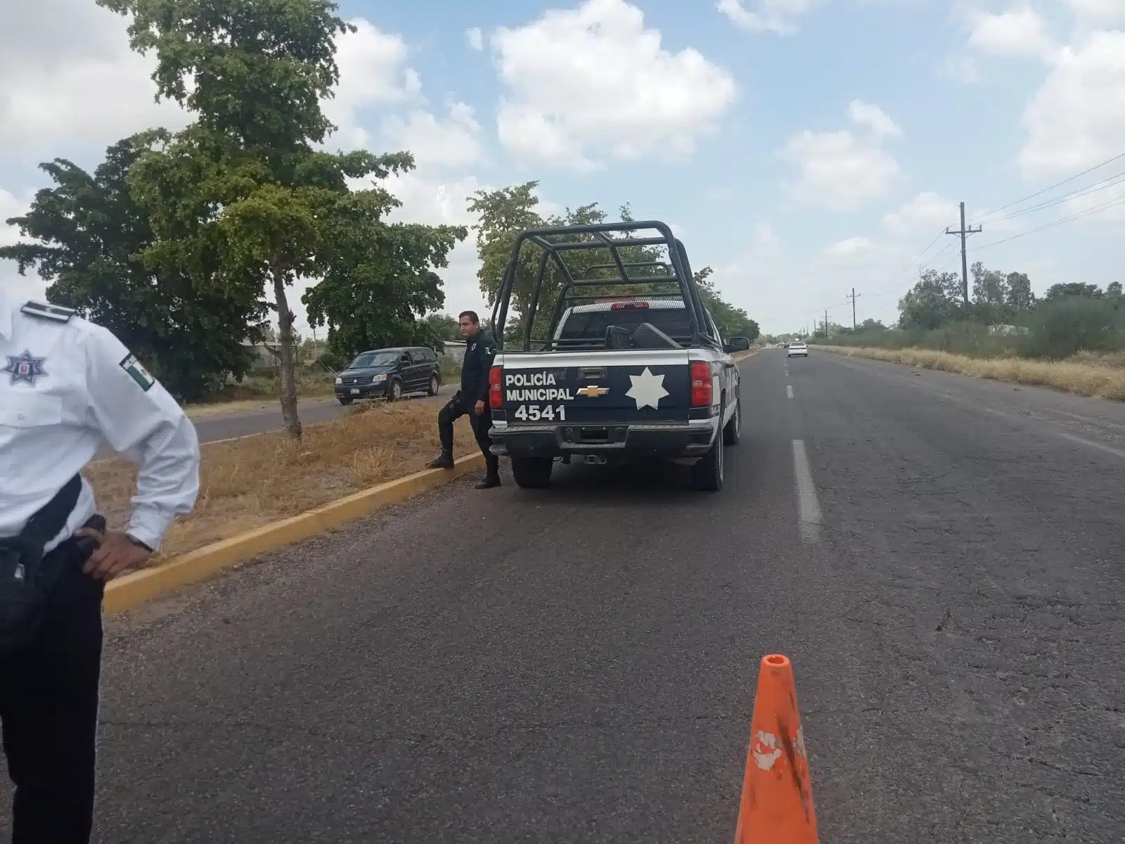 Patrulla de la Policía Municipal de El Fuerte en accidente