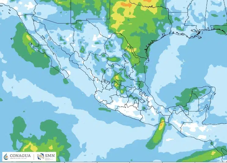 Mapa de pronóstico de vientos para México