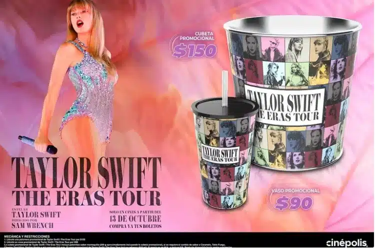 Cuánto cuesta el combo de Taylor Swift en el cine