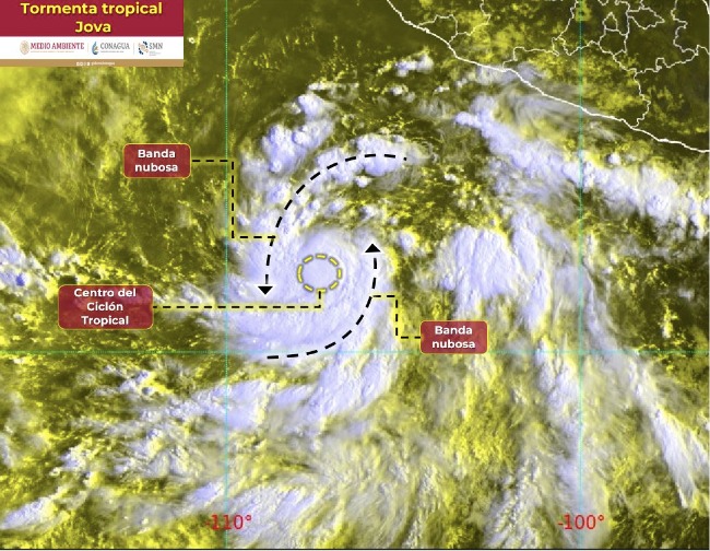 Bandas nubosas en el Océano Pacífico