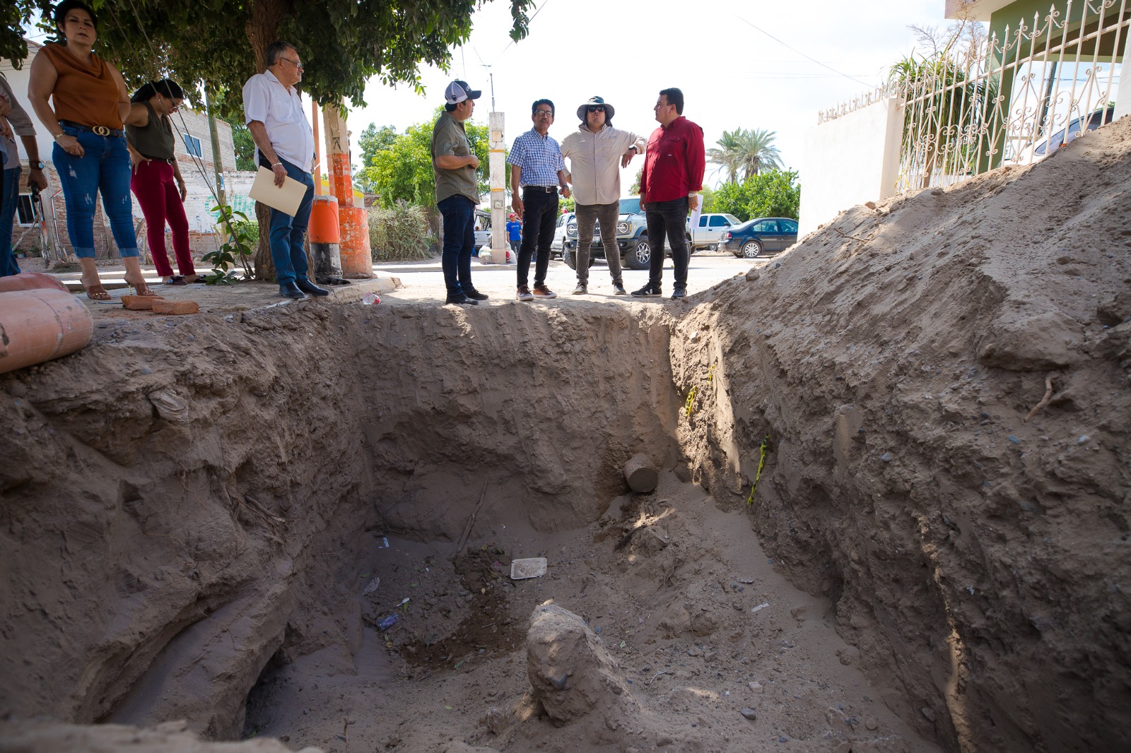 El alcalde Martín Ahumada Quintero supervisó algunas obras en Guasave.