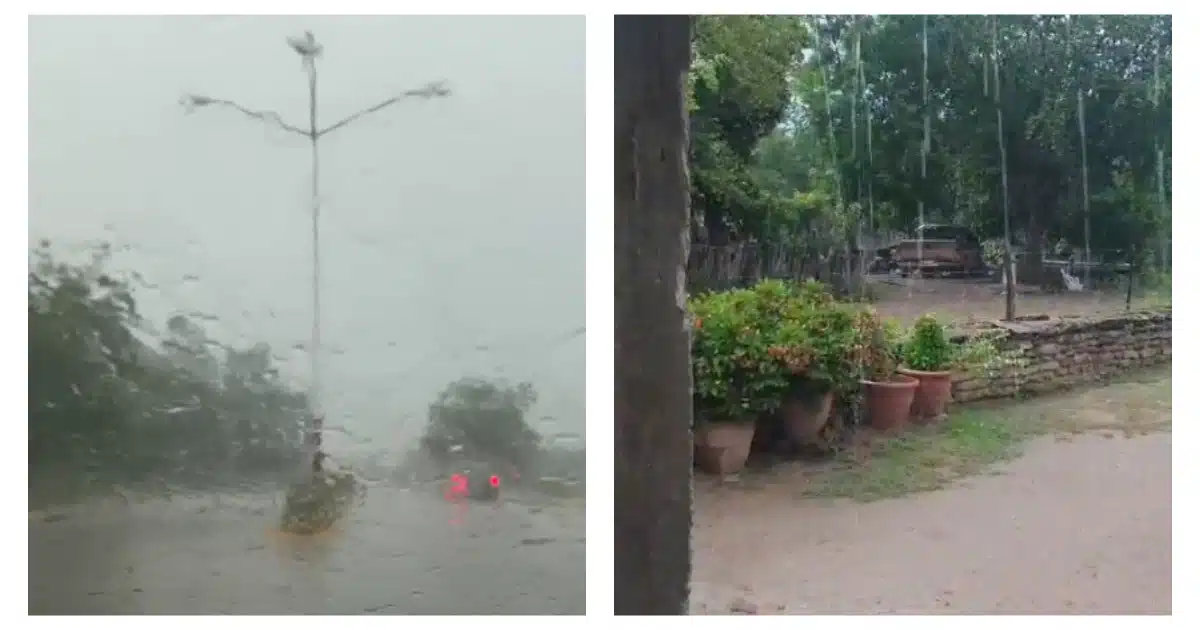 A la izquierda: Lluvia en Choix. A la derecha: Lluvia en El Fuerte