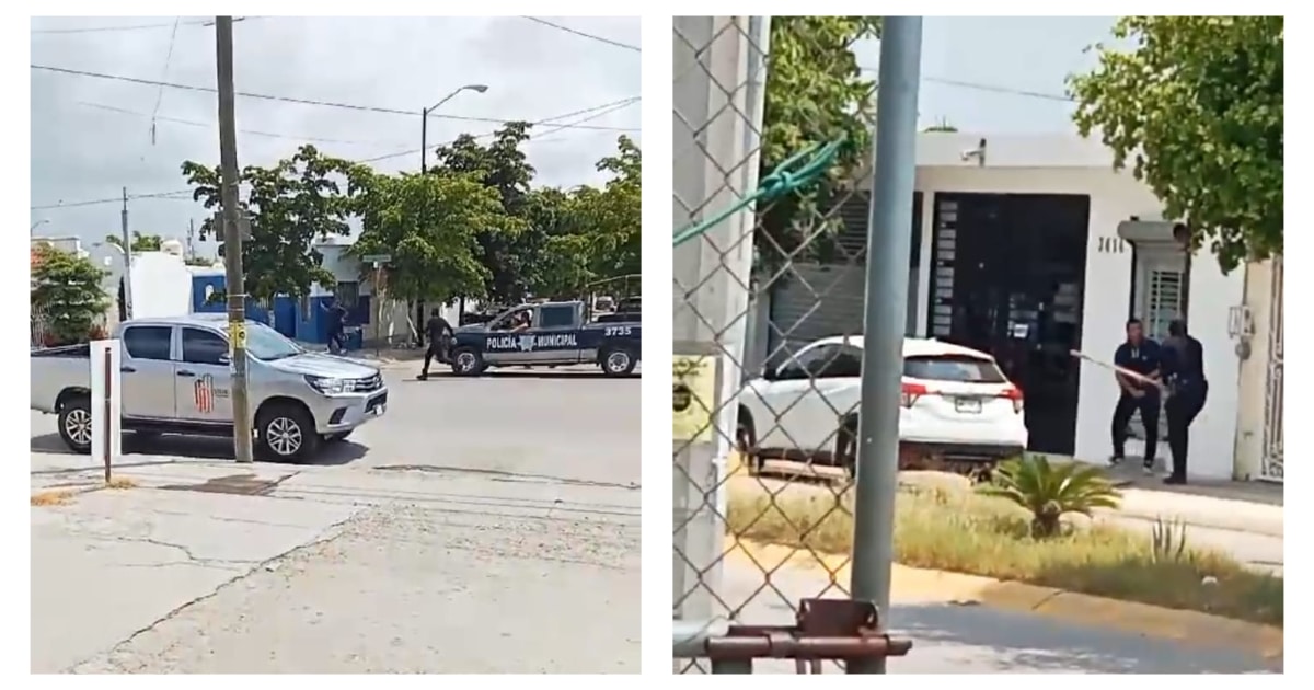 Forcejeo entre policías municipales y un joven violento en Mazatlán
