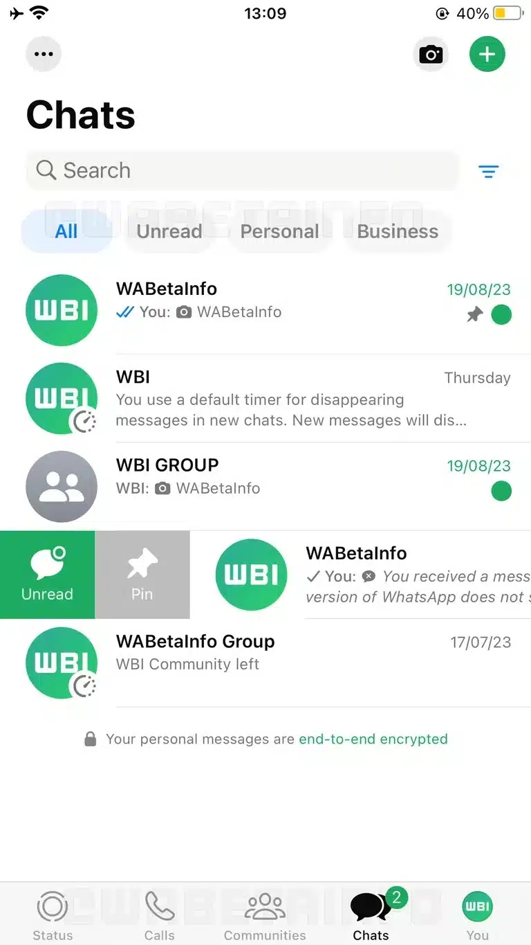 Aspectos de WhatsApp en iPhone 