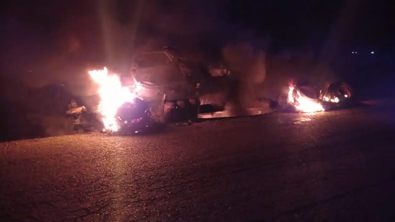 Incendio en la carretera