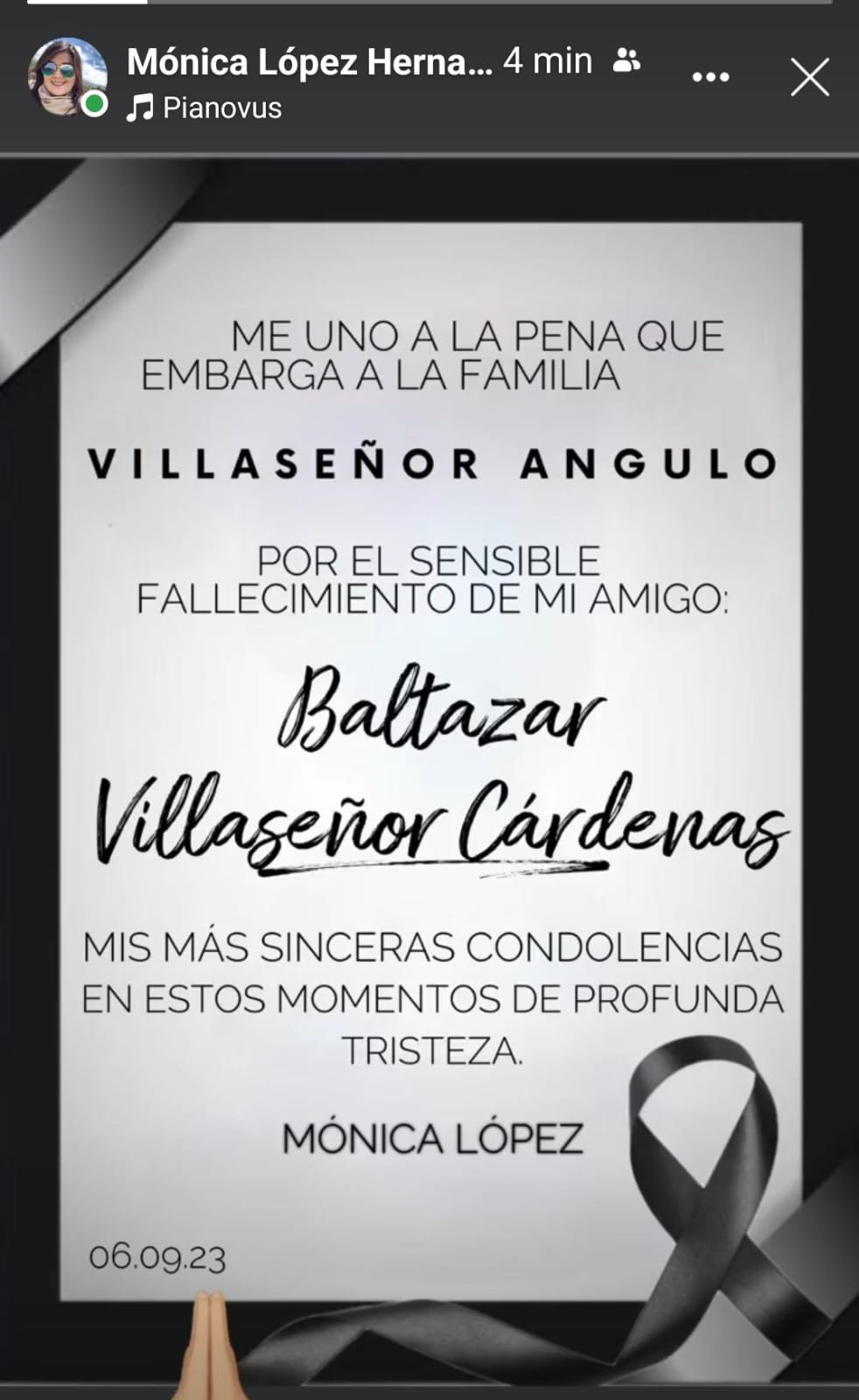 Esquela Baltazar Villaseñor Cárdenas