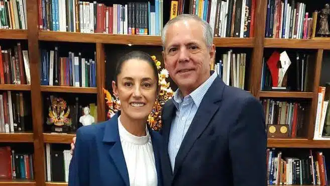 Claudia Sheinbaum y Gerardo Vargas Landeros