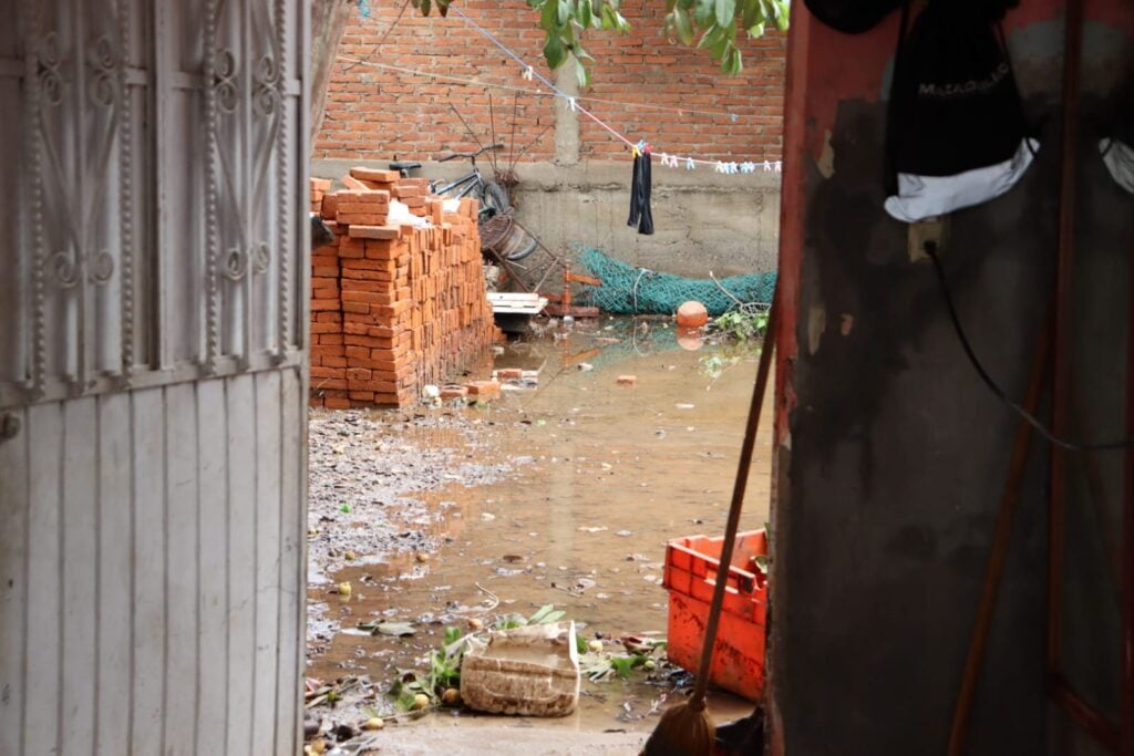 Viviendas afectadas por lluvias en Mazatlán