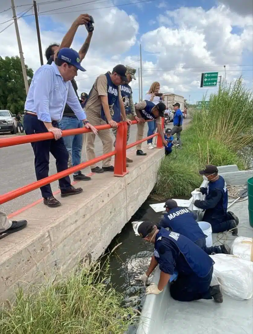 Caso de contaminación de canal de agua en Los Mochis