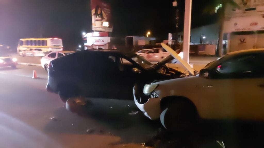 Accidente de tránsito choque