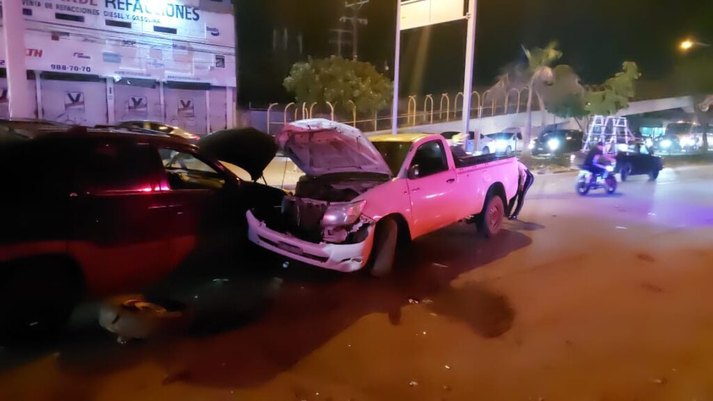 Accidente de tránsito choque