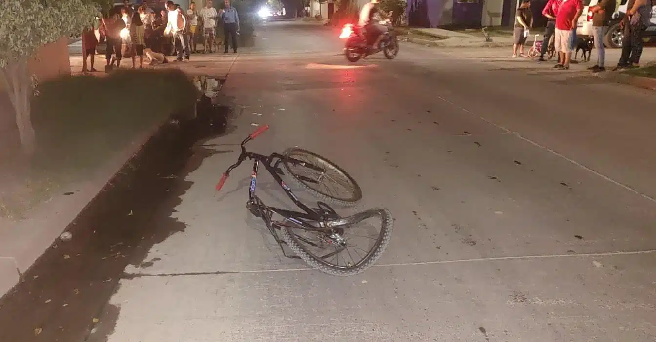 Así quedó la bicicleta del joven atropellado