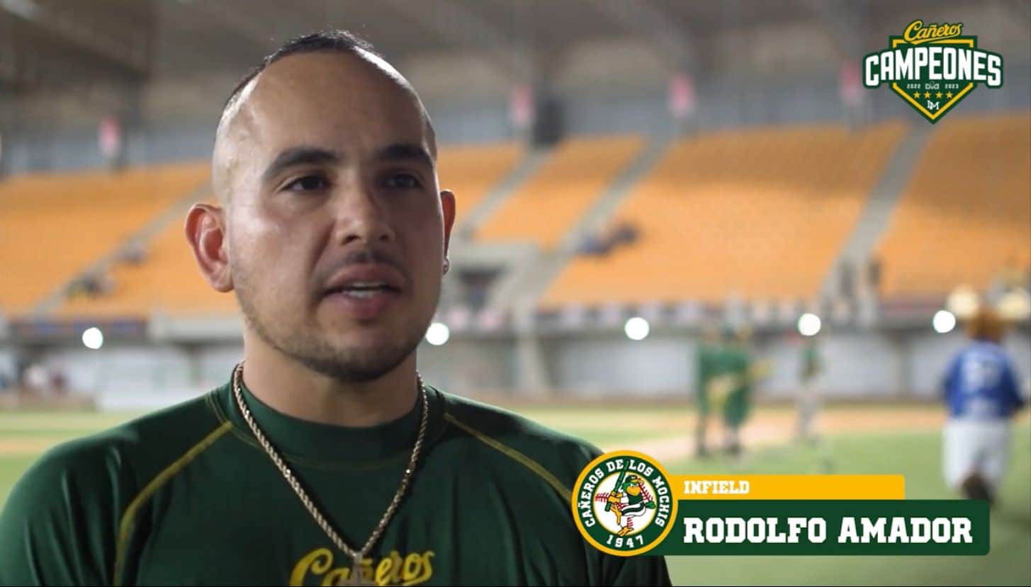 El bateador zurdo de Cañeros, Rodolfo Amador en entrevista