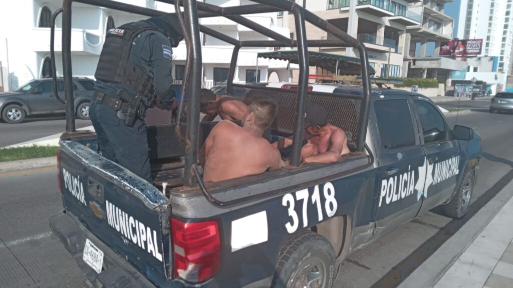 Detención de cuatro personas originarias del Estado de México por participar en una riña en Mazatlán