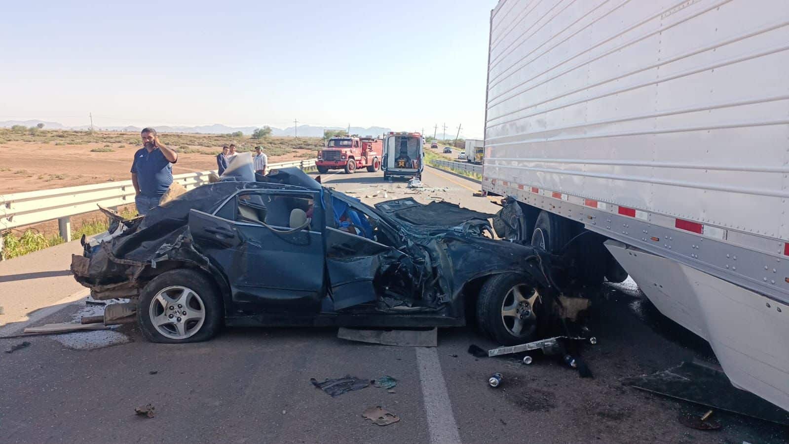 Accidente de auto en el carrizo