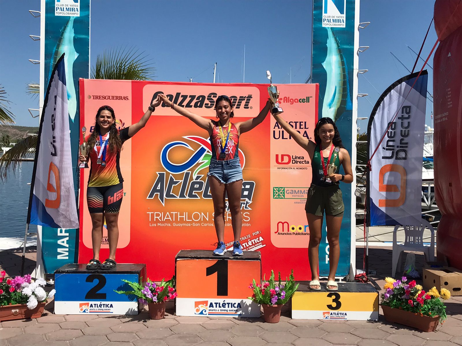 Las medallistas del Triatlón Topolobampo modalidad Sprint