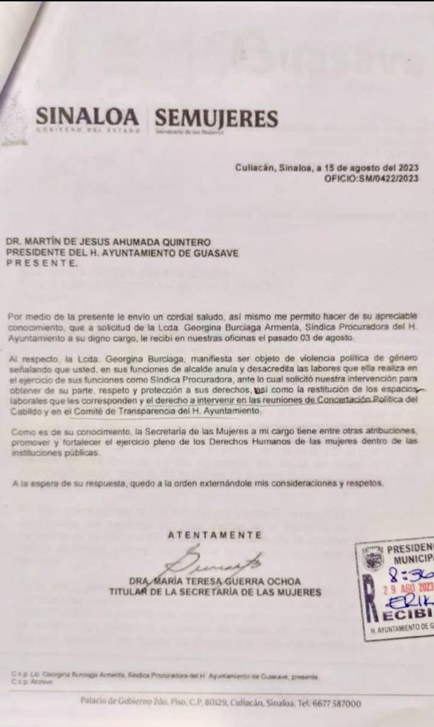Notificación de Semujeres