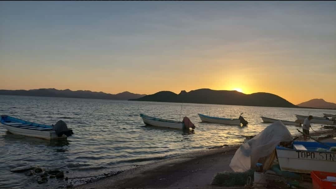Lanchas a la orilla del mar.
