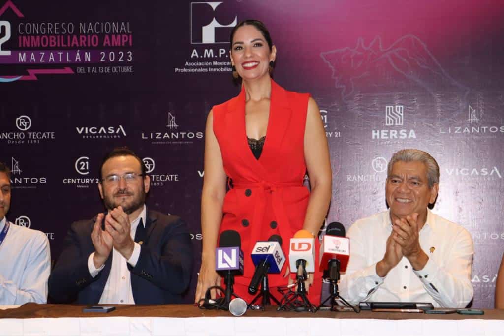 Conferencia de prensa sobre el Congreso Nacional Inmobiliario AMPI Mazatlán 2023.