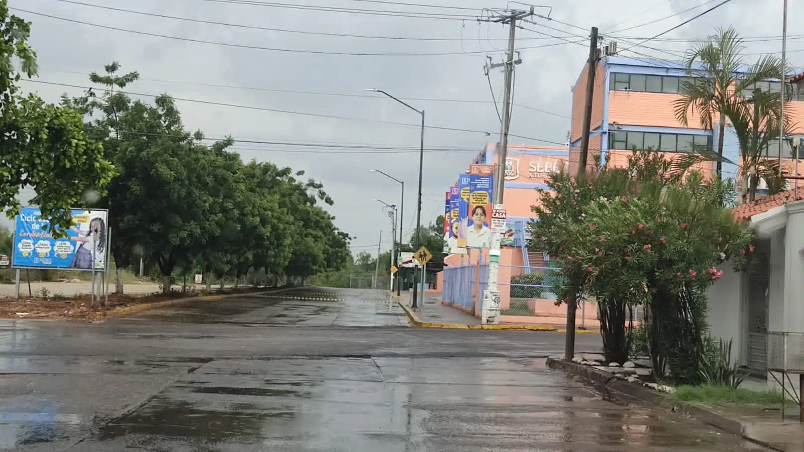 Zona lluviosa en Culiacán este sábado 16 de septiembre
