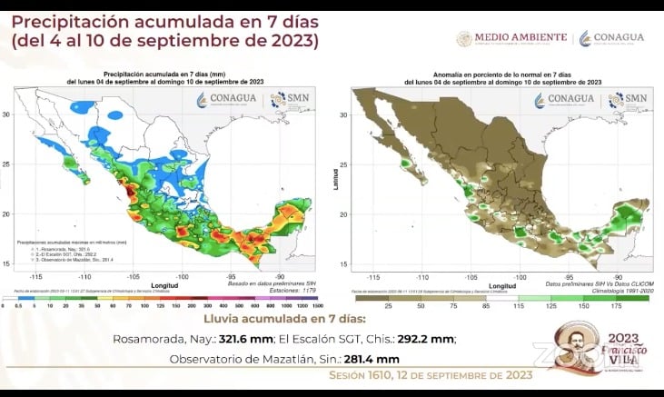 Mapa de precipitación acumulada 