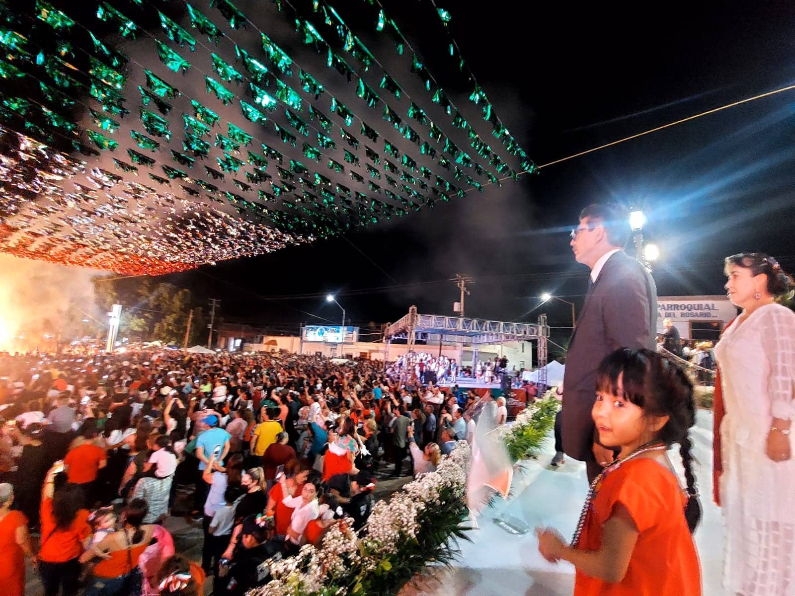 Fiesta patria con alcalde de Guasave