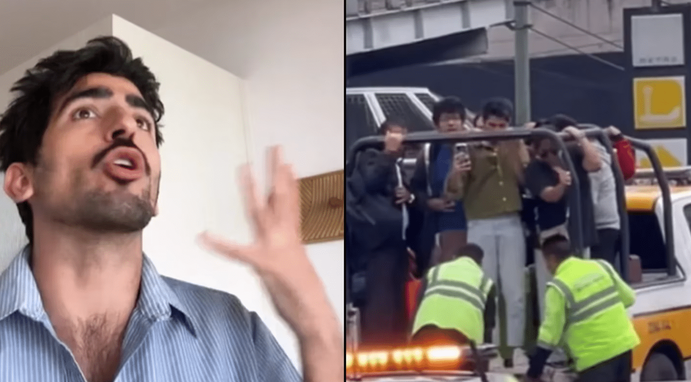 tiktoker Jezzini arriba de una patrulla