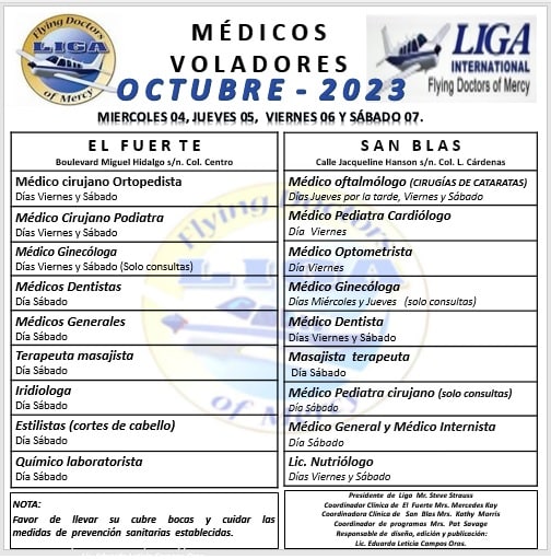 Médicos Voladores Octubre 2023