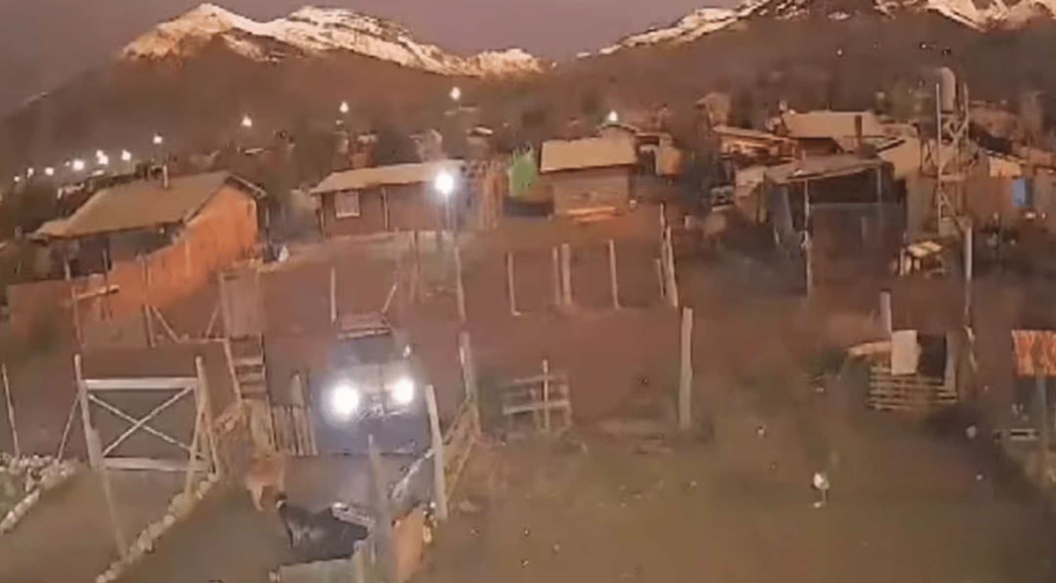 Bariloche iluminado por el meteoro