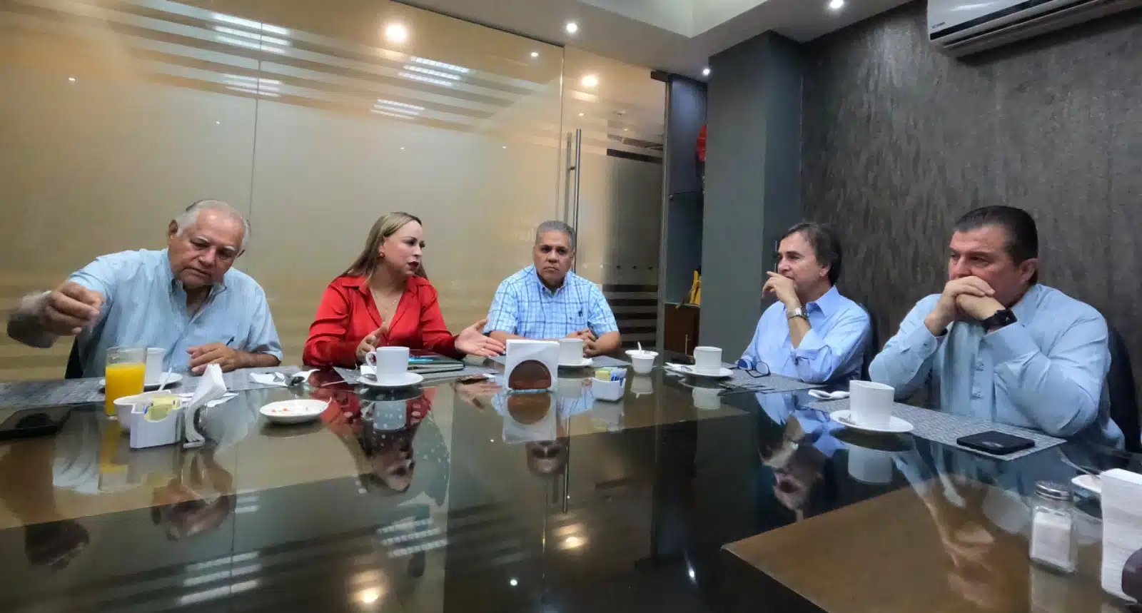 Dulce Ruiz Castro en reunión