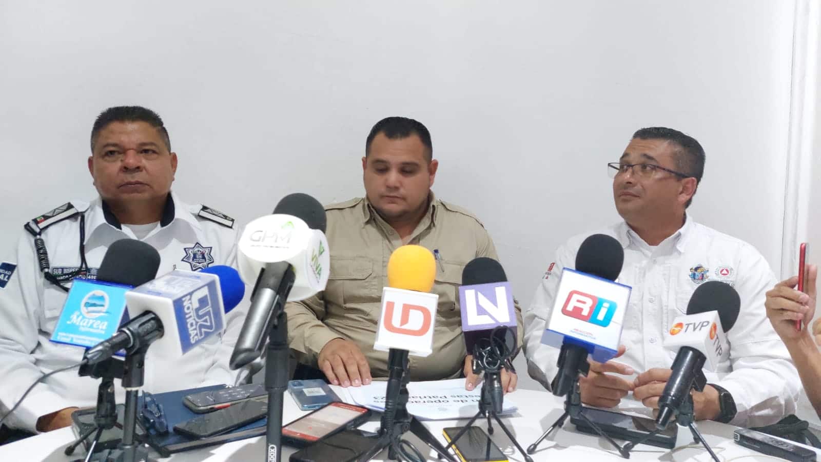 Rueda de prensa por operativo de seguridad para las fiestas patrias y desfile conmemorativo de la Independencia de México.
