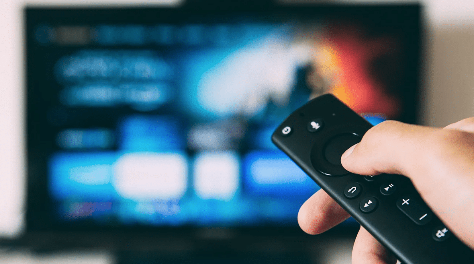 Pantalla de televisión encendida