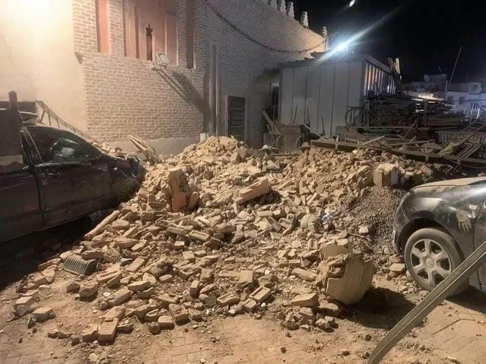 ¡Imágenes fuertes! Así se vio el sismo de 6.8 en Marruecos