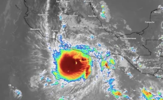 Huracán Otis en el sur de México