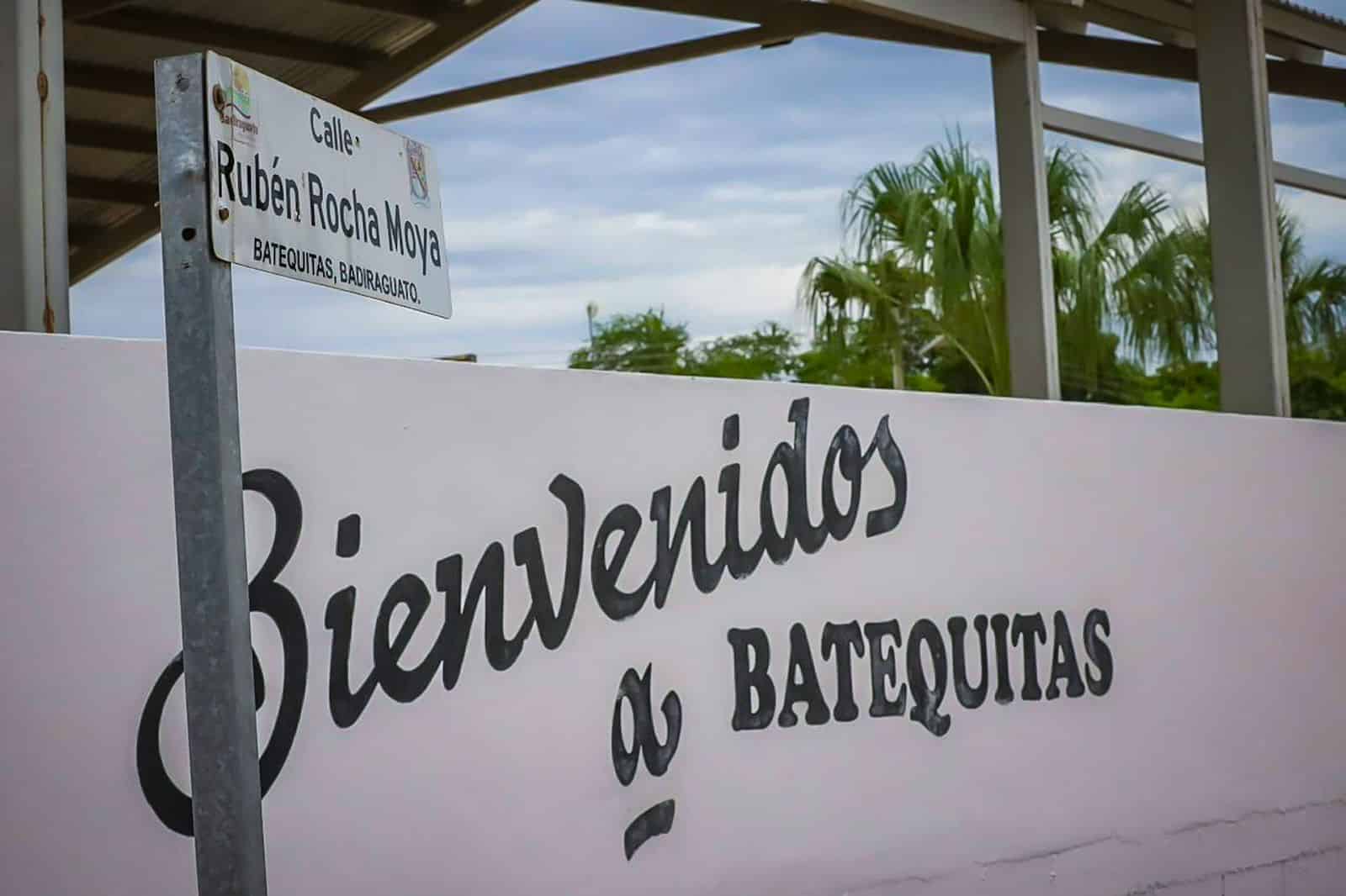 Calle Rubén Rocha Moya en Batequitas, Badiraguato