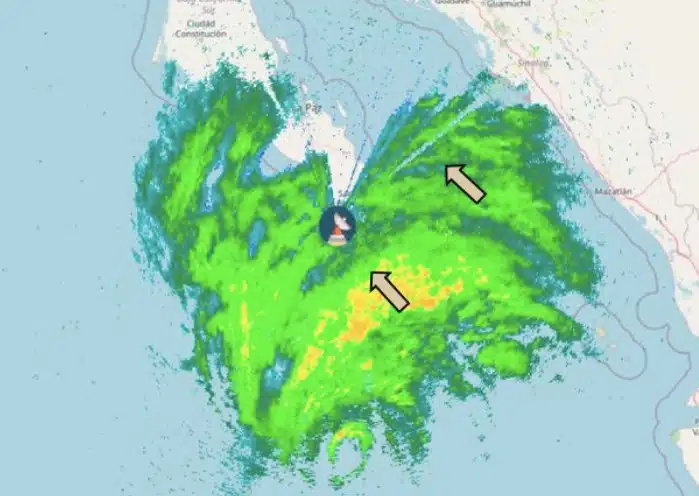 Radar de huracán Norma hacia Baja California Sur