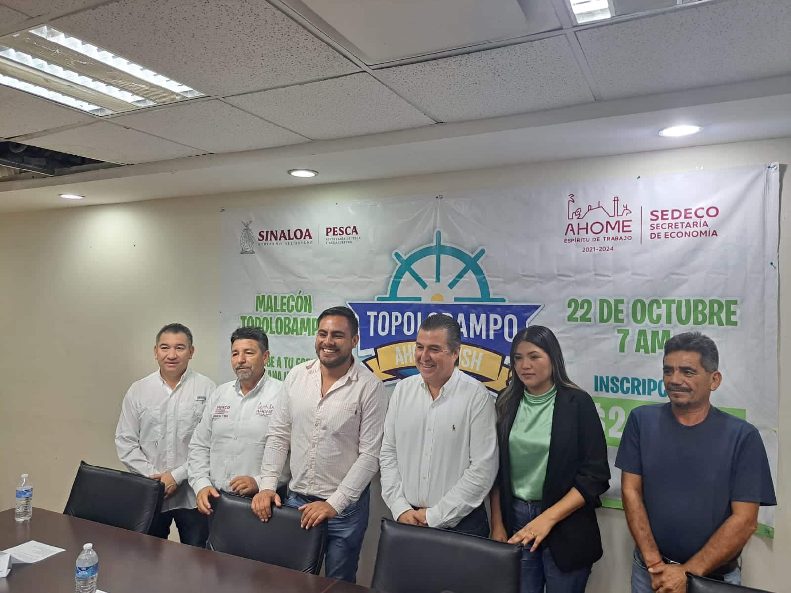 Rueda de prensa para anunciar el tercer torneo deportivo Topolobampo Ahome Fish 2023