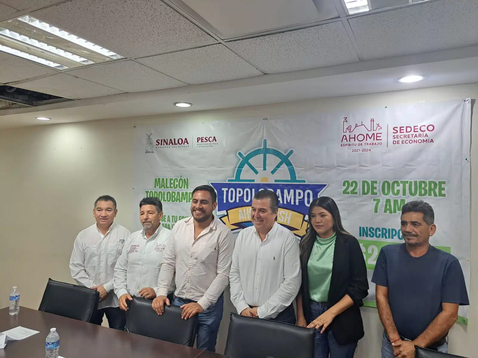 Rueda de prensa para anunciar el tercer torneo deportivo Topolobampo Ahome Fish 2023