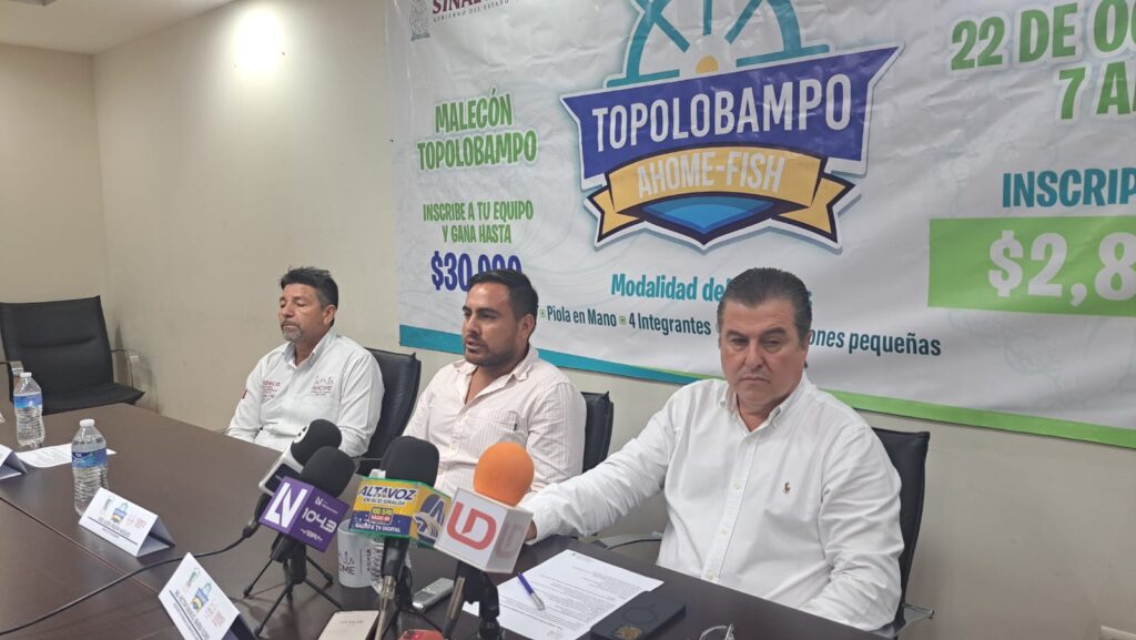 Rueda de prensa para anunciar el tercer torneo deportivo Topolobampo Ahome Fish 2023