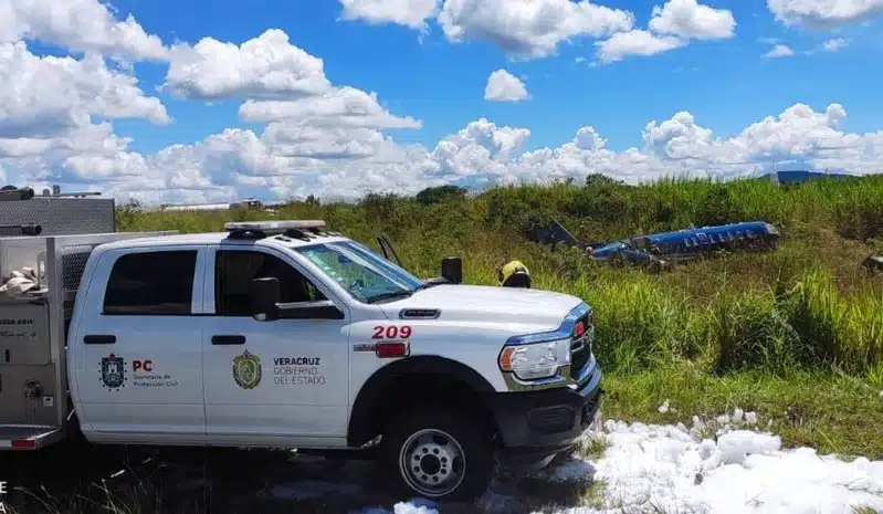 Aeronave se despista en Xalapa, Veracruz