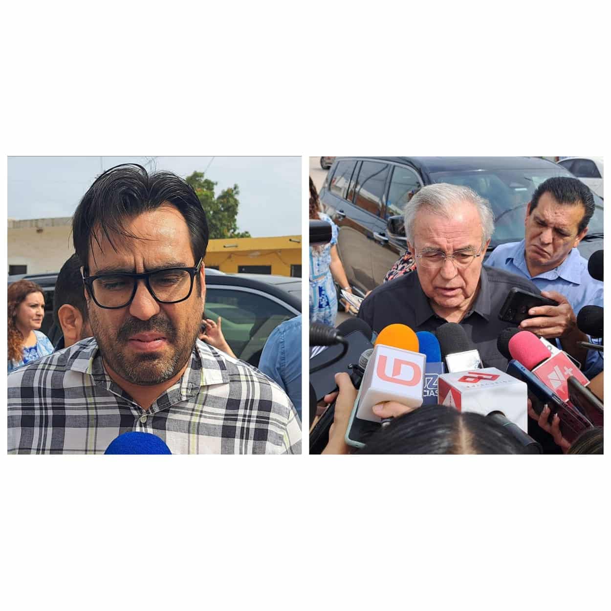 Alcalde de Culiacán Juan de Dios Gámez Mendívil y Gobernador Rubén Rocha Moya.