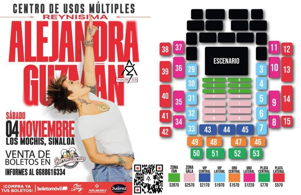 Alejandra Guzmán en Los Mochis 4 de noviembre