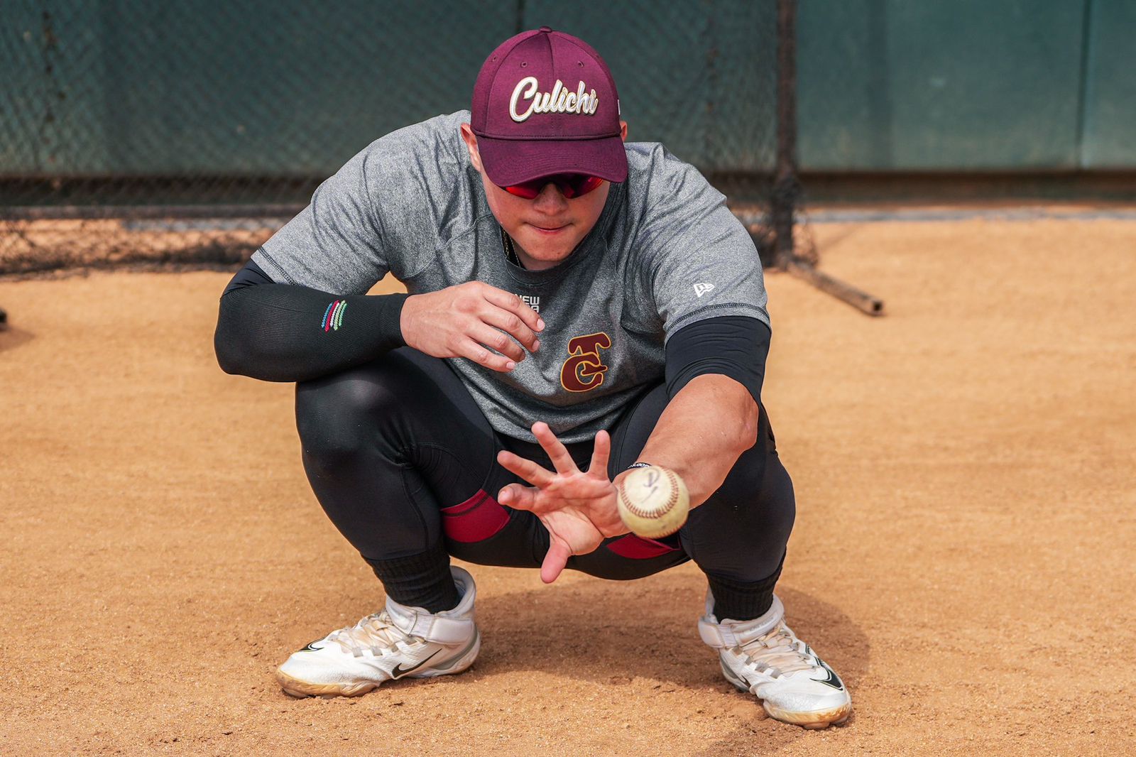 Alexis Wilson entrenando en la pretemporada de Tomateros de Culiacán