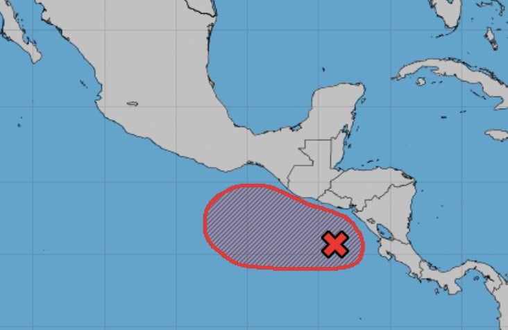 Baja presión en el océano Pacífico