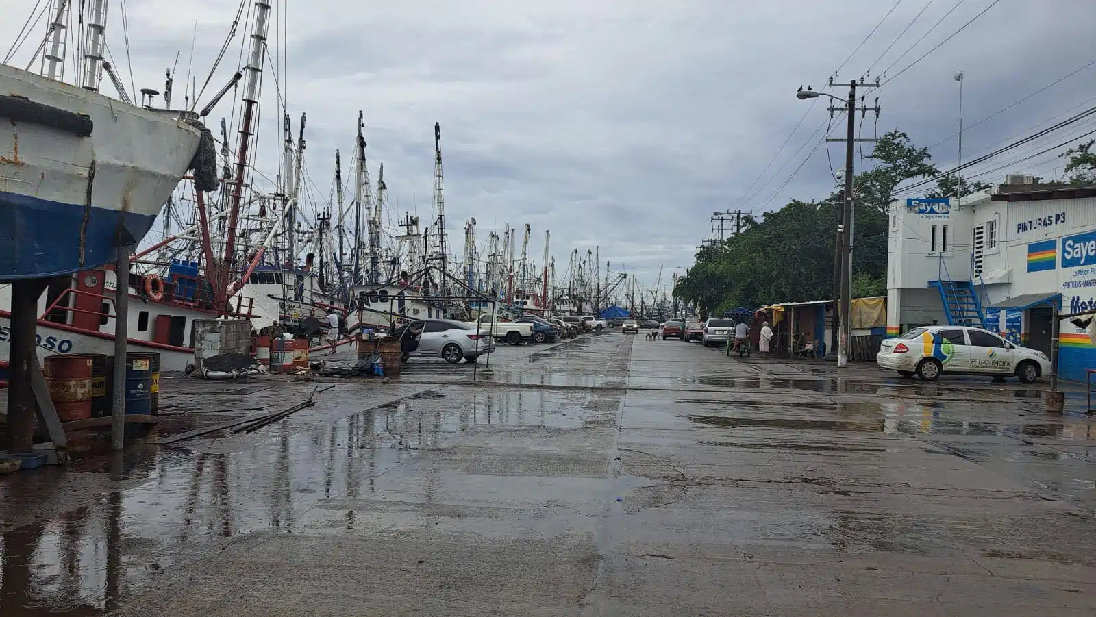 Barcos camaroneros en Mazatlán