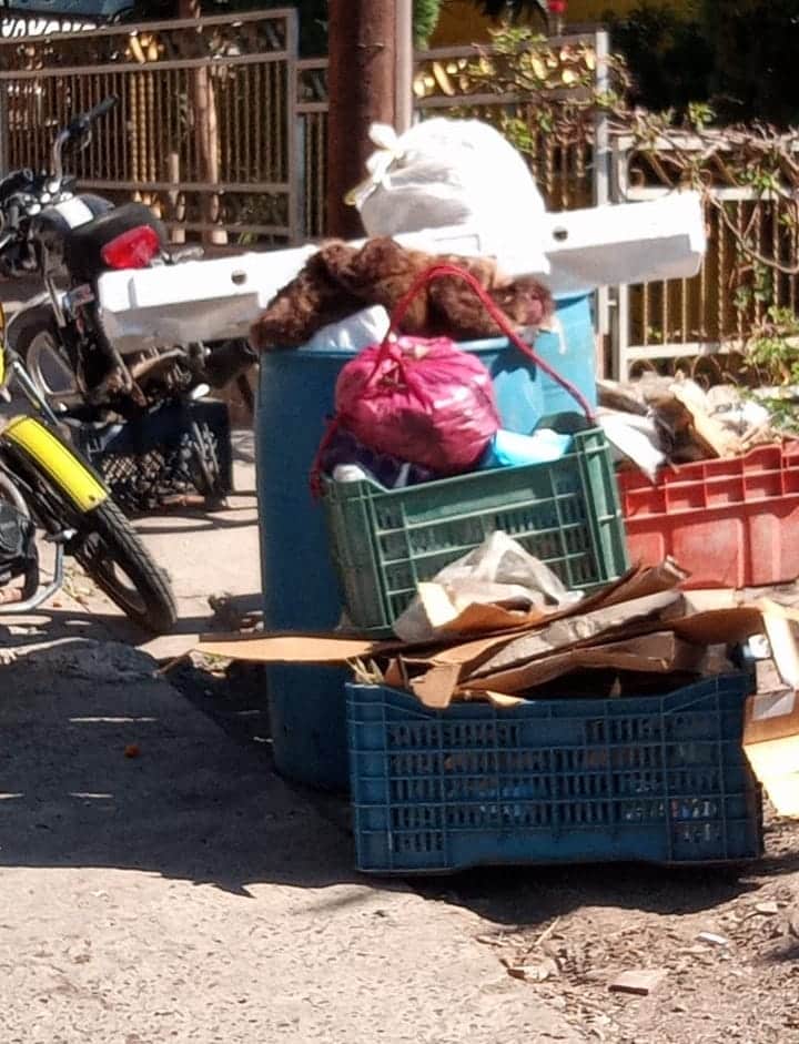 Basura en las calles de Topolobampo