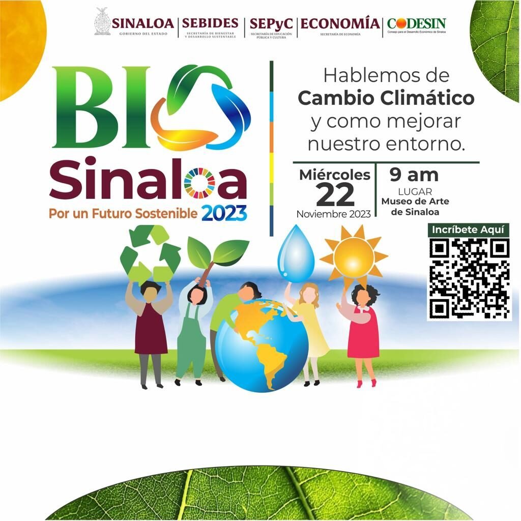 Cartel sobre el cambio climático de BioSinaloa 2023